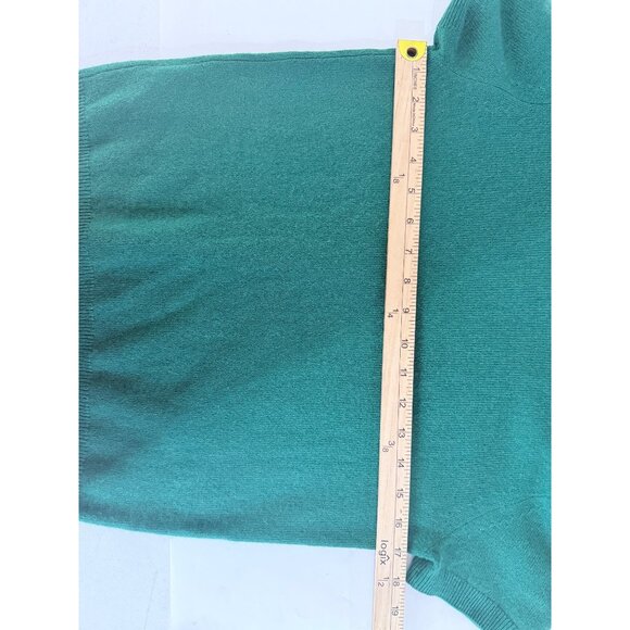 Quince Mongolian Cashmere Tee Womens M Everglade Green Quiet Luxury Holiday Cozy - Picture 10 of 11